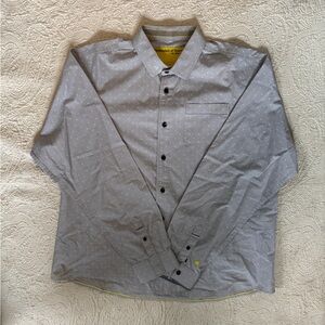 New Men's Dres Ladro Gray Micro-Dot Button-Down Dress Shirt - size XXL - PROM!